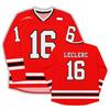 Charles No.16 Leclerc Hockey Jersey Number 16 Long Sleeve Unisex V-neck T-shirt Design Graphic 3D Print Tshirts Men Women Merch