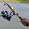 Fishing Rod & Reel Combos 1.8-3.3M Telescopic Fishing Rod With 14BB Spinning Fishing Reel Set
