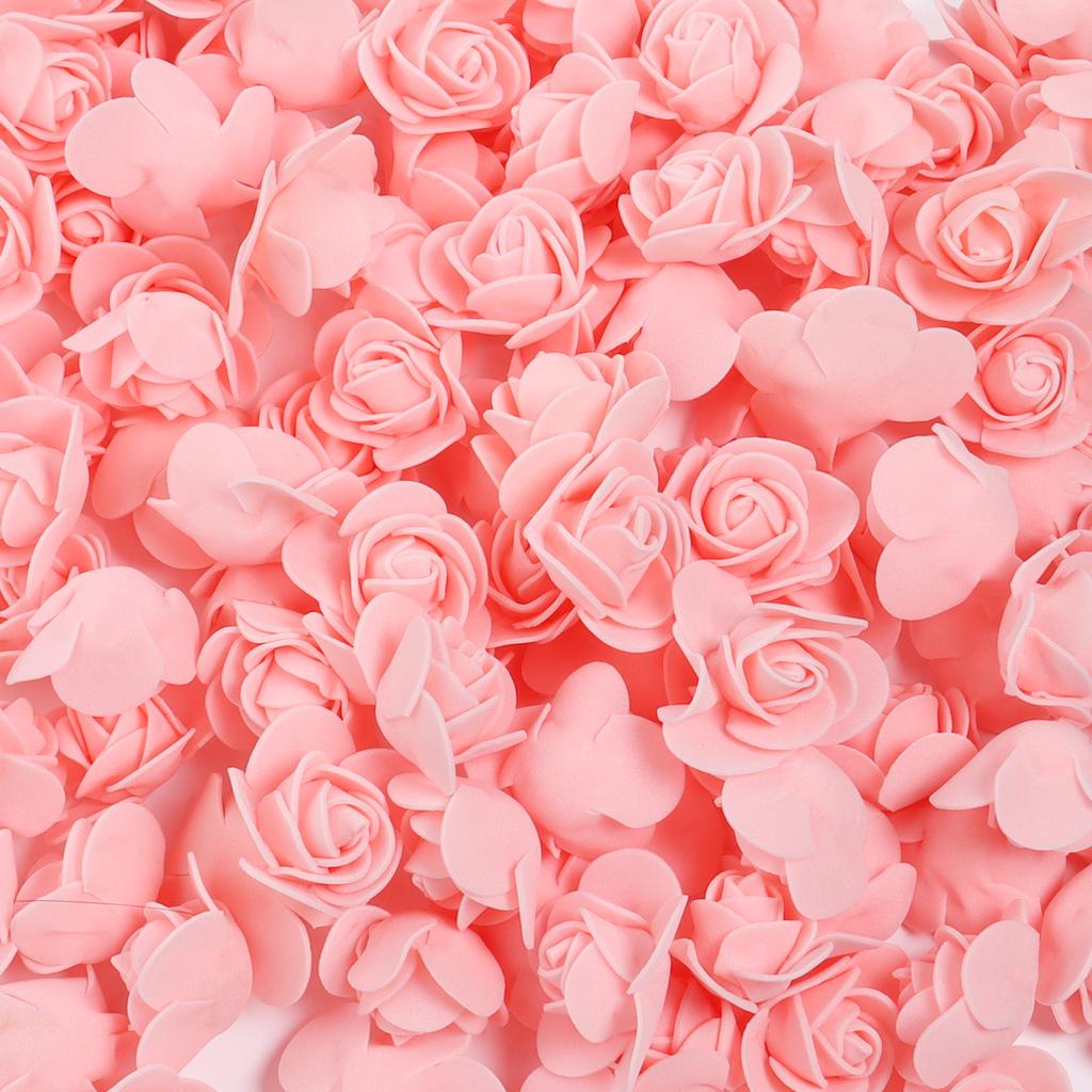 50pcs PE Foam Rose Head 3.5-4.5cm Artificial Flower For DIY Wedding Birthday Party Rose Bear Valentine's Day Gifts Garland Decor