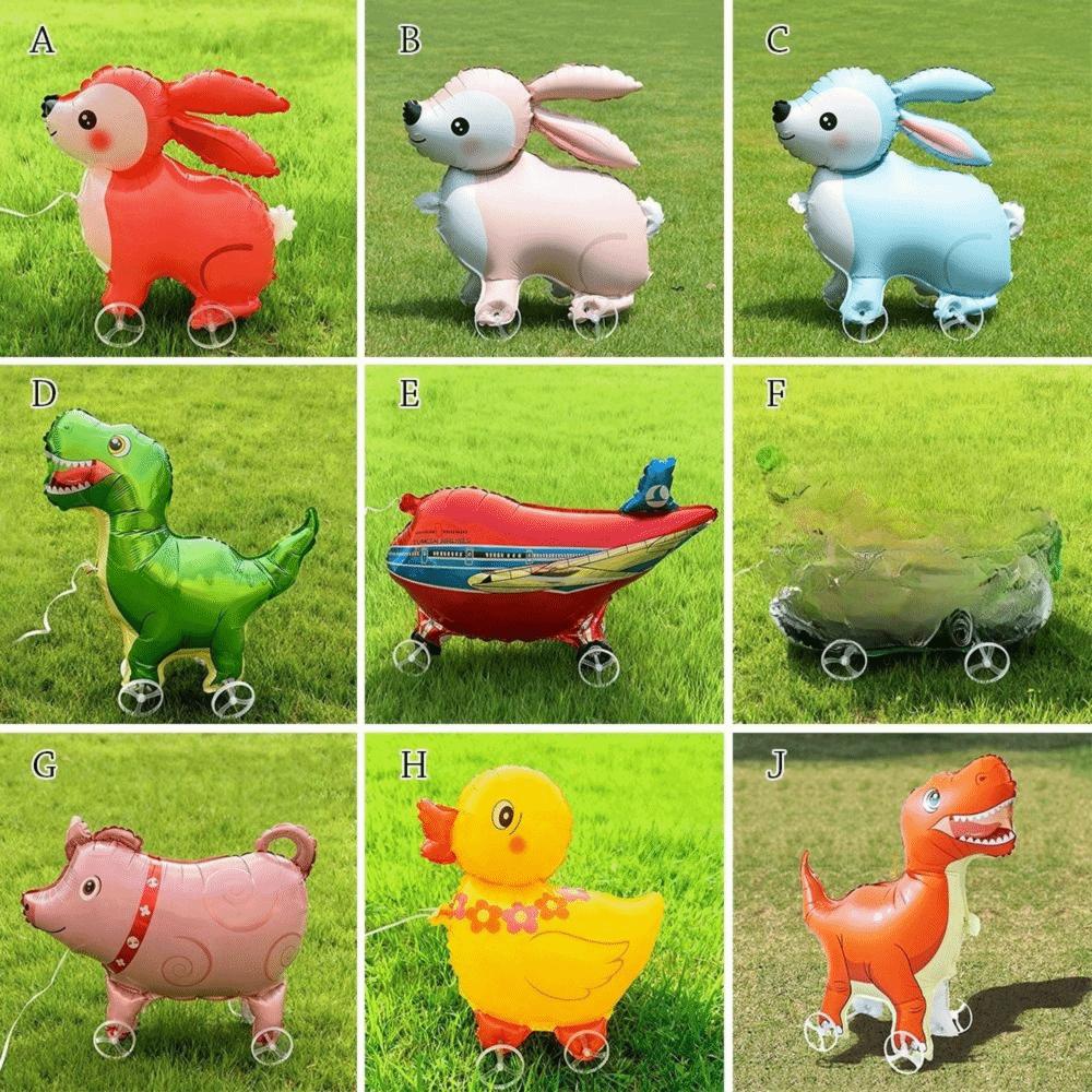 Movable Design Standing Foil Balloons Drawing Foil Foil Balloons With Wheel  Photo Props