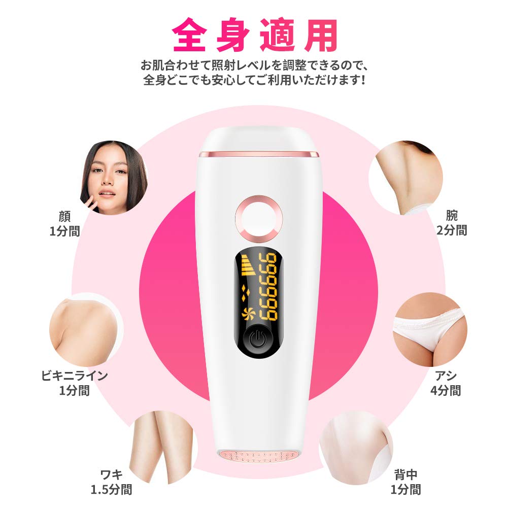 BIOSCEN Grade IPL Light Hair Removal IPL Light Hair Removal Automatic 1 Million 5 Levels of Intensity High Painless Hair for Men and Whole Body VIO