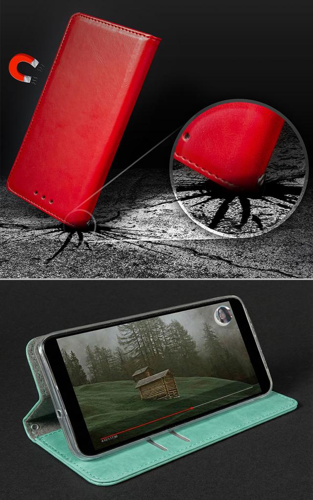 Etui Typu Portfel Do Infinix Note 12 Pro 5G - Zielony Pokrowiec Bluemoon