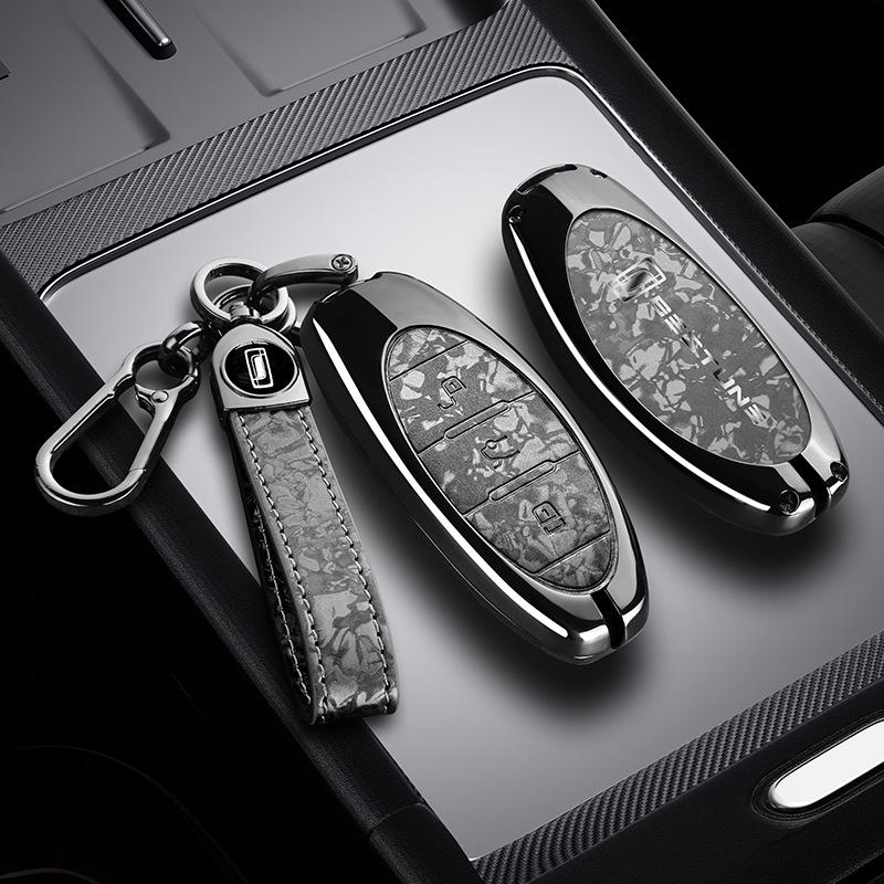 FAW Bestune T77/T99/B70/T55/T33 Car Key Case with Creative Buckle - Full Wrap Shell for Men and Women