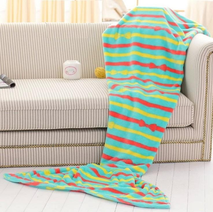 

Хвост Фланелевое Одеяло Русалка Флисовое Одеяло Snugglein Спальный Мешок Подушка-Бант Одеяло Greenblanket,M