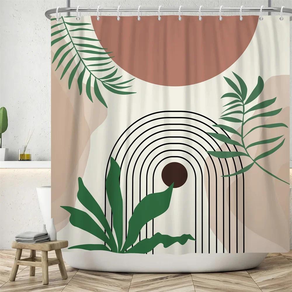 Vibrant Sunburst Print Water-resistant Shower Curtain with Bold Colors and Dynamic Design for Energetic Bathroom Decor