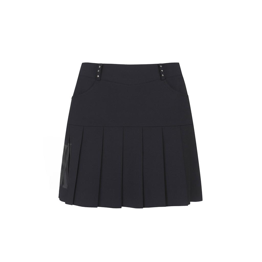 ANEW GOLF Women Biglogo Pleats Skirt_Bk
