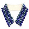 Elegant Imitation Pearls Accented Detachable Faux Collar Enhances Clothing Layers for Women Beaded Bib Choker Neckalce