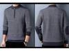Brand Men's Wool Half-Zip Sweater - 2025 Autumn/Winter Edition: Thick, Warm Middle-Aged Dad Style Base Layer