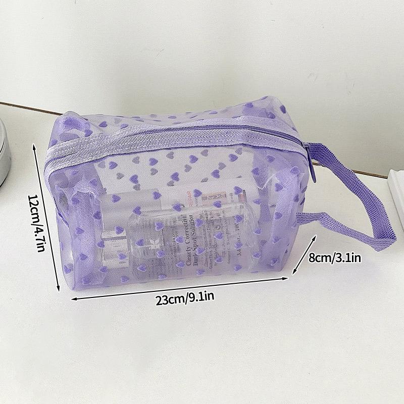 Women Mesh Cosmetic Bag Clear Makeup Bags Travel Storage Make Up Organizer Zipper Toiletry Pouch Portable Lipstick Beauty Case