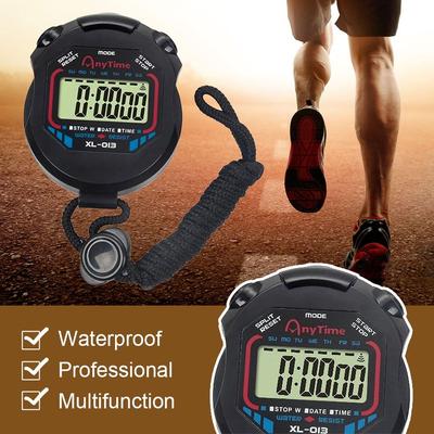 Handheld Multi-Function Digital Sports Timer LCD Stop Watch Tools Digital Stopwatch Timer Waterproof With String