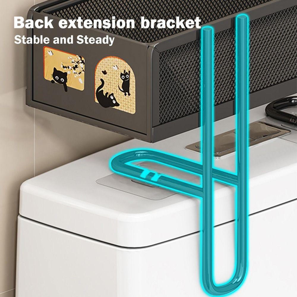 Shelves 1 Tier Toilet Storage Rack Paper Holder No Drilling Over The Toilet Shelf Iron Bathroom Organizer Bathroom