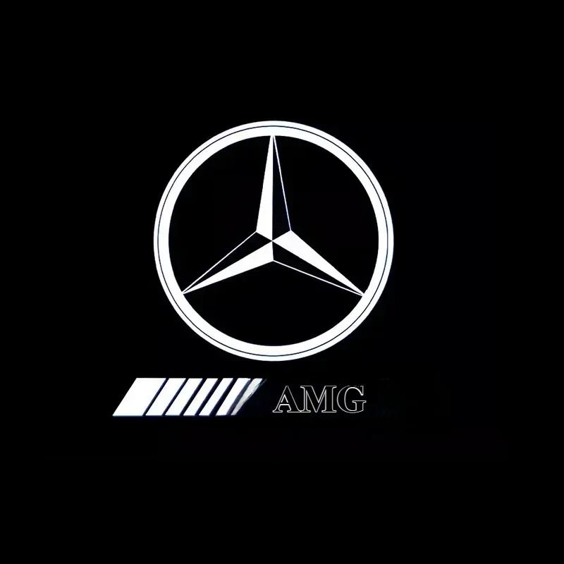 

C200 E200 New For Mercedes Benz LED Projector Car Door Lights Signal Puddle Lamps For Mercedes Benz CLA Class C117 CLA180 CLA200 2PCS