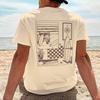 Vintage Beach Surf Collage Graphic TShirt Retro Car Wave Sun Line Art Summer Vacation Cotton Unisex Oversized Tee