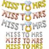 16 Inch Gold And Silver Rose Gold Letter Aluminum Film Balloon Miss To Mrs Wedding Decoration Balloon Set