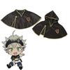 Clover Black Cloak Asta Outfit Black Bull Short Cape Cosplay Costume Unisex
