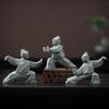 Creative Chinese Style Stone Statue TaiChi Master Figurine Vintage Antique Garden Bonsai Ornament Tabletop Handicraft Decor Gift