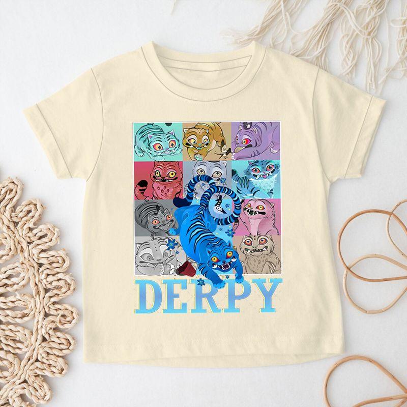 KPop Demon Hunters Derpy Tiger 2025 New Movie Harajuku O-neck Casual Shirt Gift Unisex Anime Kawaii Korean Kpop Graphic T Shirts