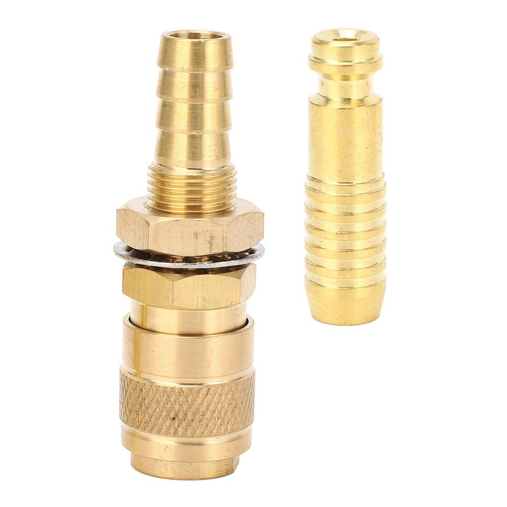 Vattenkyld gasadapter Mässing Svetsbrännare Gas Vatten Snabbkoppling för PTA DB MIG TIG 10mm 0.39in