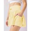 Solid Color High Waisted Lace up Skirt Women's Pure Color High Waist Shoelace Skirt