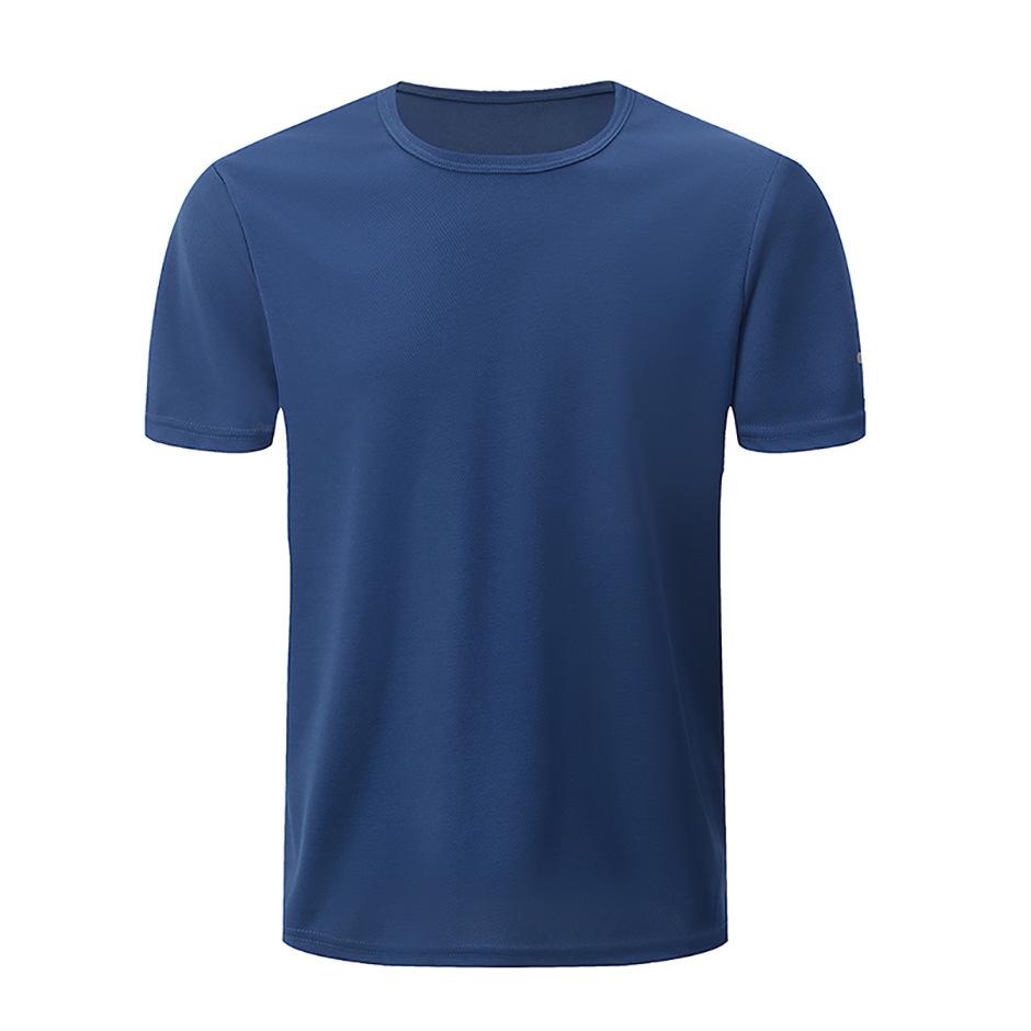Men's Quick-Dry Solid Color Short-Sleeve T-Shirt for Running, Hiking, and Casual Wear