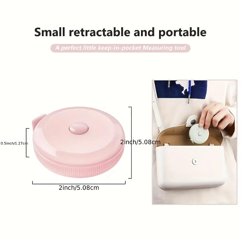 1pc/3pcs Mini Portable Measure Tape For Body Fabric Sewing Tailor Cloth Knitting Craft Retractable 60-inch 59.06 Inch Dual Sided Tape Measure