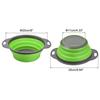 Uxcell Folding Colander, Silicone Round, Folding Strainer with Handle, Space-Saving, Green, 20cm Diameter, for Pasta, Vegetables, and Fruits