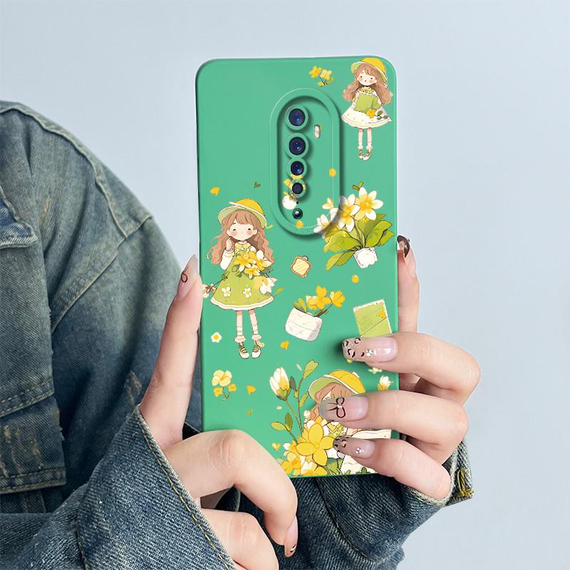 For OPPO Reno 2 Phone Case Reno2 CPH1907 Cover Soft Silicone Cute Cartoon Panda Flower Boys Girls Shell Protective Funda Casing
