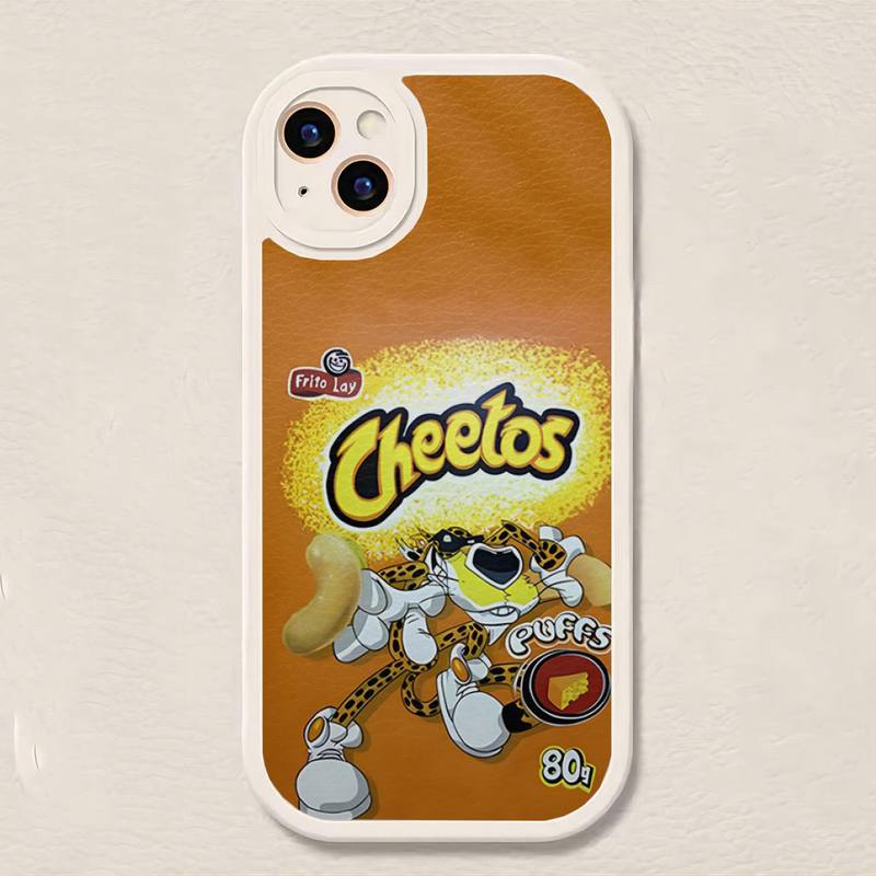 

Hot Cheetos Print Phone Case Leather For Iphone 12 Pro 14 Max 13 Mini 11 14 X XR XS 7 8 Plus Soft Silicone Shockproof Cover iphone 7 or 8