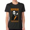 Horrorfilm Damen Baumwoll-T-Shirt, Re Baumwolle Premium Druck, Langlebig, Lässig Und Modisch. Das Thema 'Die Nacht, als er hinter dir herkam', Halloween-Spezial,