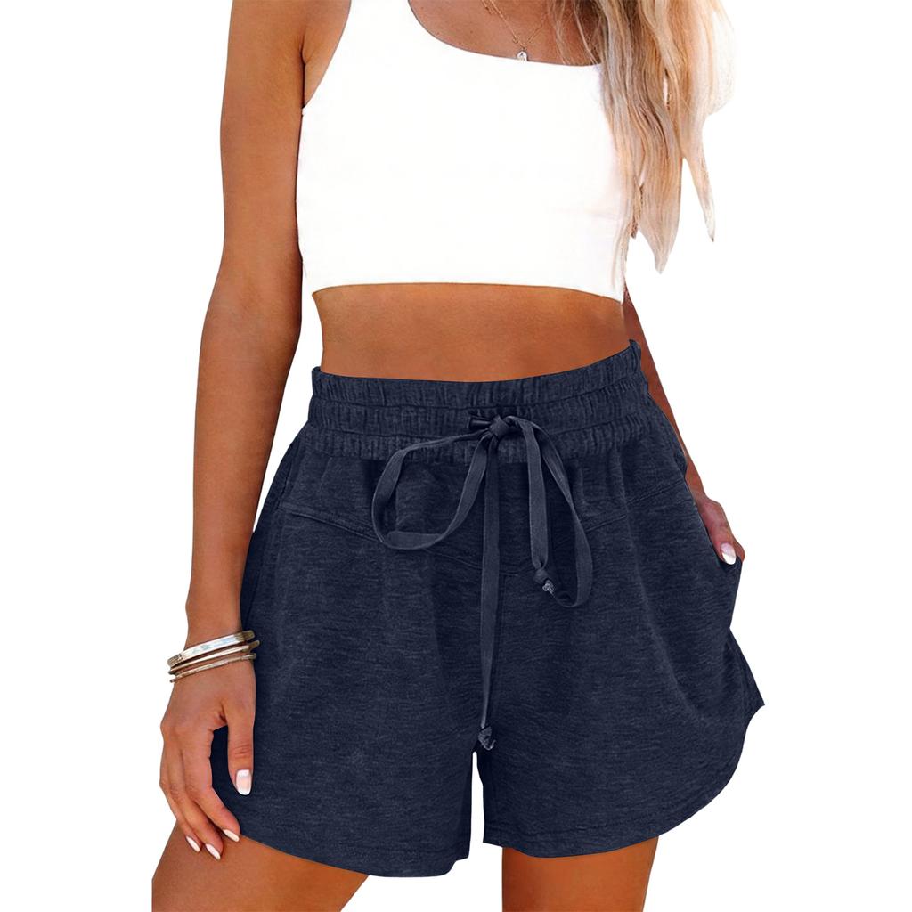 Women's Fashion Drawstring Casual Pocket Sports Shorts