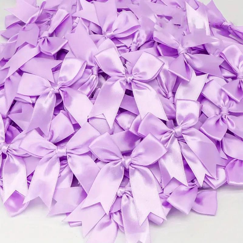 30Pcs Ribbon Bow Pink White Gift Tie Bow Applique Wedding Decoration Bow Patch DIY Decoration