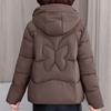 Plus Size XL-5XL Middle Age Woman Winter Short Coats Hooded Elegant Loose Thick Warm Parkas Female Jacket
