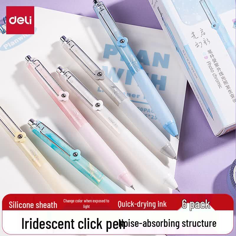 Deli Colorful Quick-Dry Retractable Gel Pen