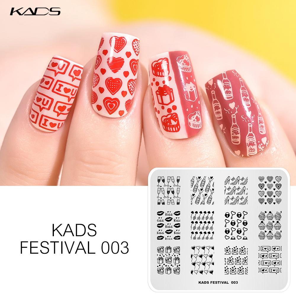 kads Festival 003 Nail Art Stamp Stamping Nail Stamp Template Image Plates for Nail Art