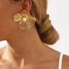 Delicate Flower Cutout Pearls Studs Made from High Quality Alloy with Allergy Resistant Treatments for Comfortable Wear