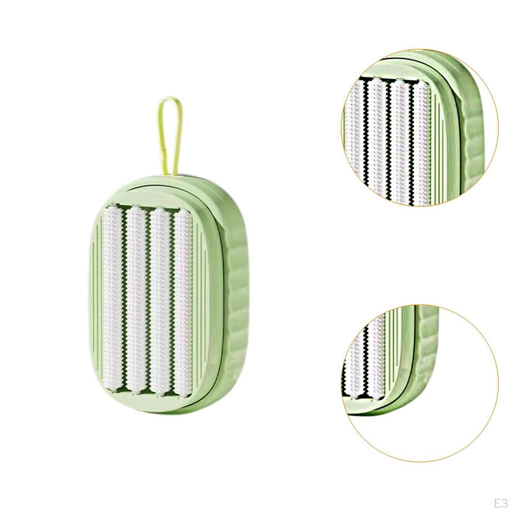 Cleaning Brush with Soap Dispenser Clothes Shoes Washing Roller Portable Bathroom Cleaner for