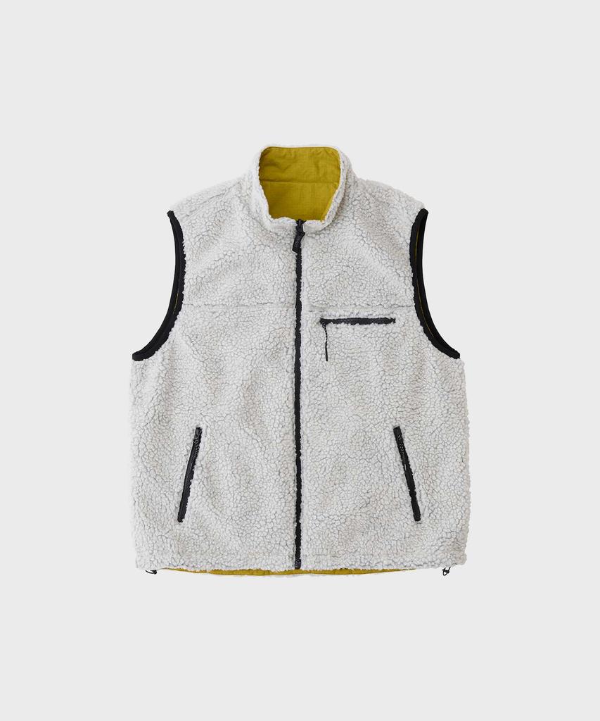 Gramicci Reversible Sherpa Vest Natural / Chartreuse