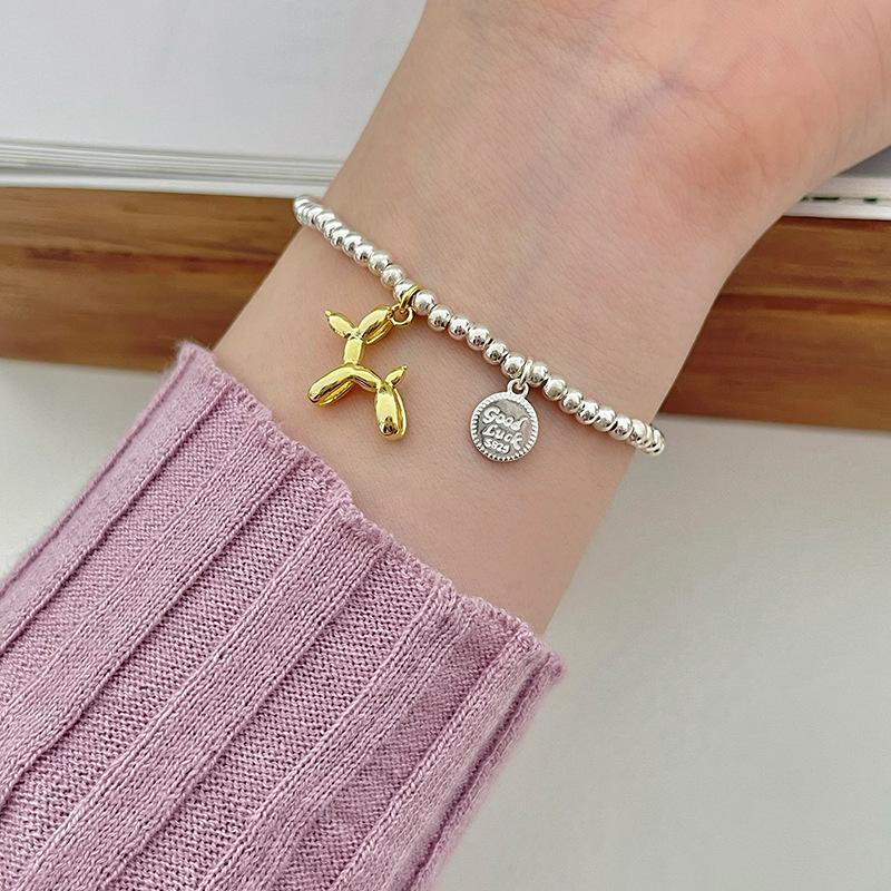 BFCLUB Silver Color Hiphop Thick Gold Horse for Women Men Vintage Handmade Hasp Bracelet Birthday Gift S-B451