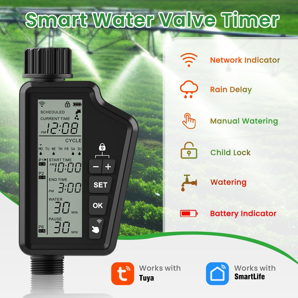 

Tuya WiFi Intelligent Garden Irrigation Control Device Digital Display Irrigation Controller Remote Control Plant