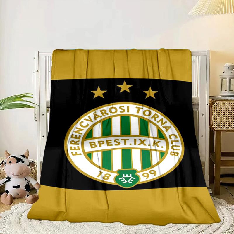 Ferencvárosi TC Calcio Coperta Portatile/Coperta Morbida Coperta da Letto Adatta per Viaggi Campeggio Soggiorni Uffici Divani Regali per Tifosi