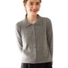 Women's Cashmere Polo Neck Sweater – Long Sleeve, Soft, Loose, Comfortable, Versatile, Solid Color.