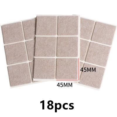 72pcs Self Adhesive Felt Chair Leg Pads Wood Floor Protectors Furniture Legs Table Leg Covers Round Bottom Anti-Slip Pads Set