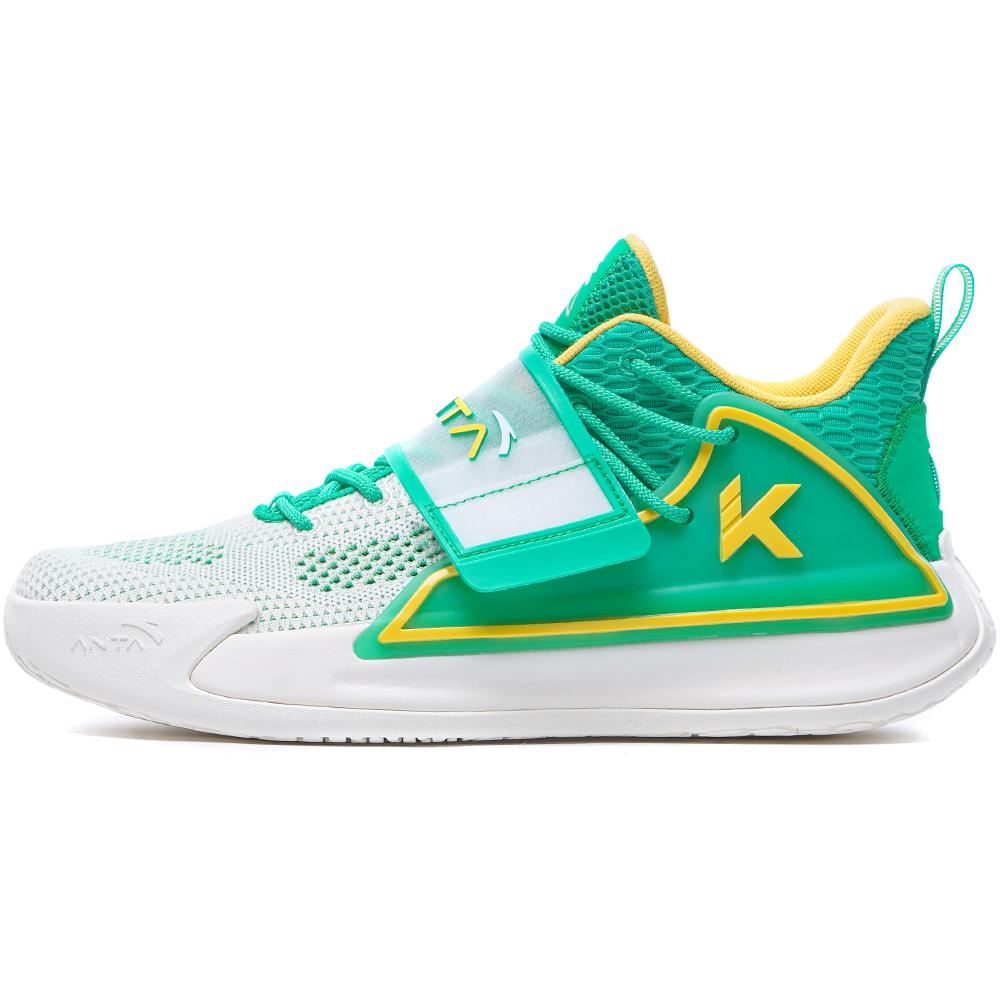 

Anta Water Flower 2 KT Cushioning Anti Slip And Wear Resistant Low Top Basketball Shoes White Green 42.5