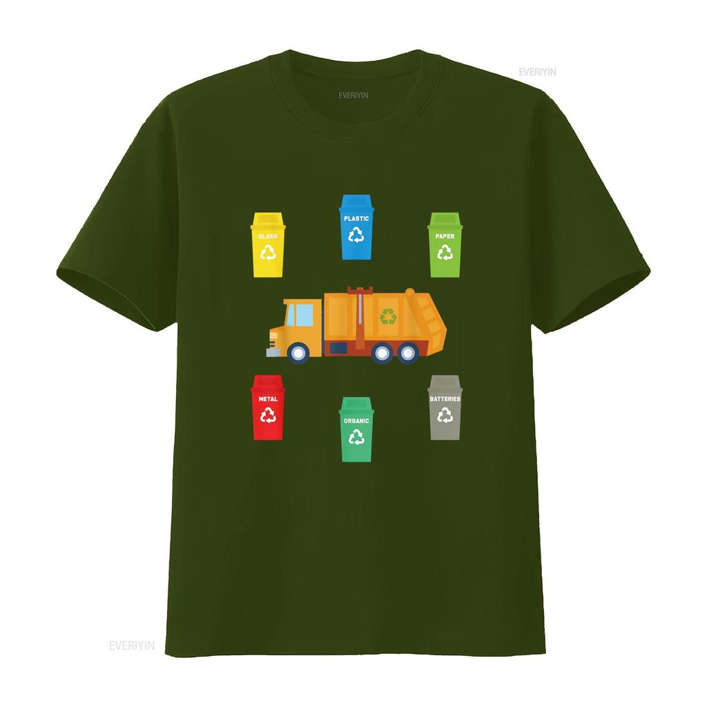 Recycling Trash Garbage Truck T Shirt Funny Toddler Boy Kids Vintage Washed Fashion Slightly Comfortable Stretched Breathable