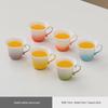 Exquisite Crystalline Glaze Ceramic Mug and Saucer - High-Grade Office Tea and Coffee Cup Gift