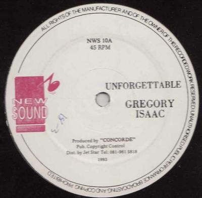 12inch Record GREGORY ISAACS - Unforgettable NWS10 New Sound 1993 UK Reggae, Ska & Dub Used
