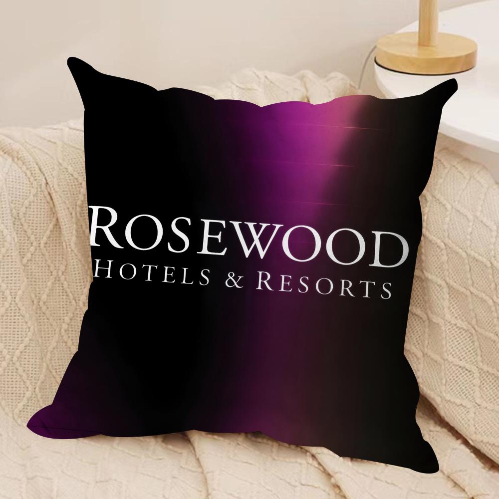 Classic RRosewood Brand HHotel Cushion Cover Short plush Doublesided Print Square Throw Pillow Covers Sofa Home Cushion Decor