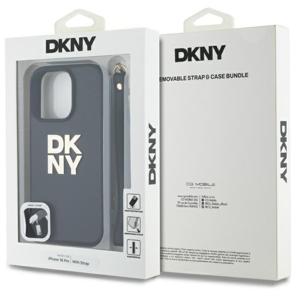 Dkny Dkhcp16Lpbswsk Iphone 16 Pro 6.3   Czarny/Black Hardcase Wrist Strap Stock Logo