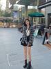 Ladies Fashion Lace Long Sleeve V-neck Round Neck Lace Button Shirt Shirt