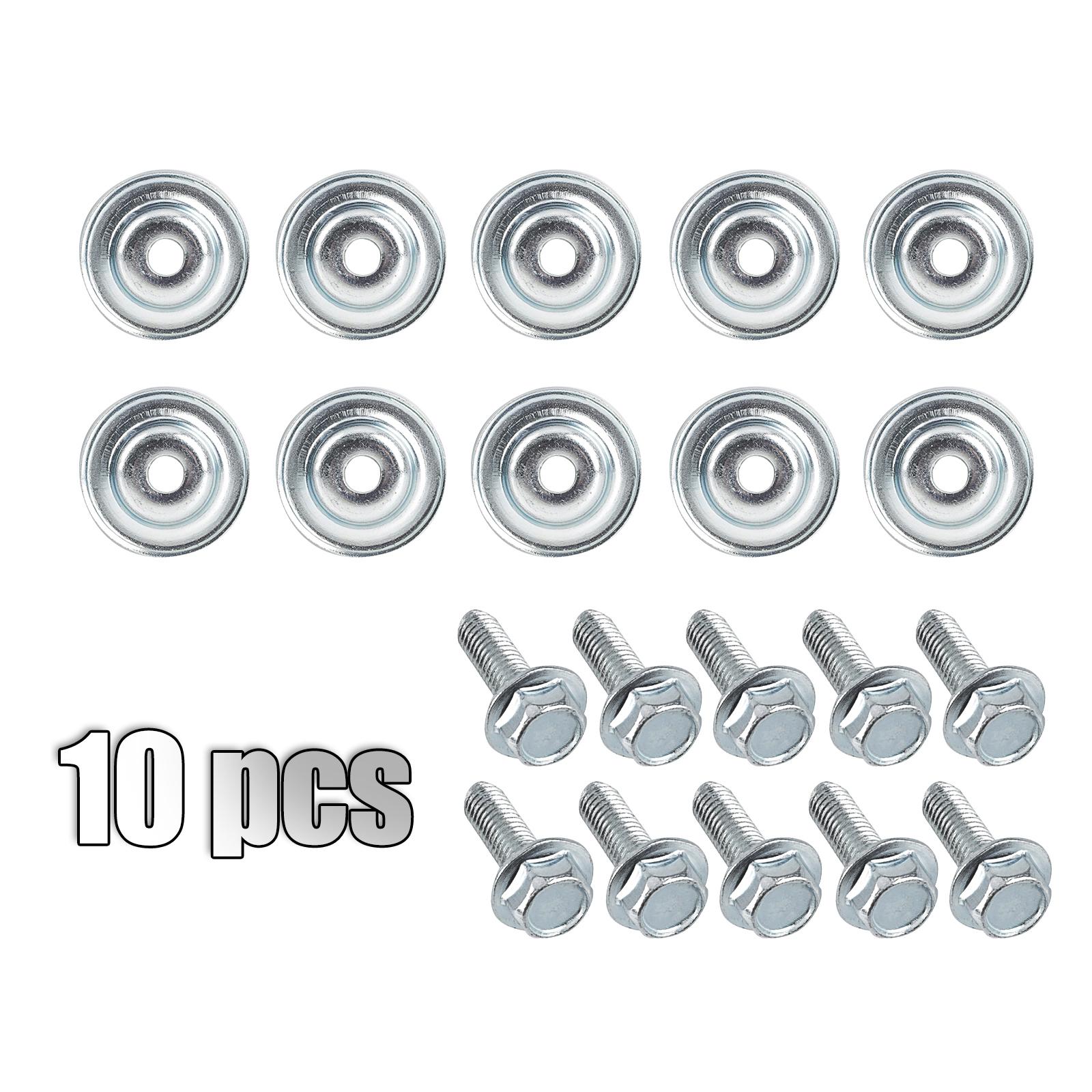 

7556065 UTV Skid Plate Washers Compatible with Polaris General Ranger RS1 RZR 500 570 700 800 900 1000 Skid Plate Bolt Kits срібний